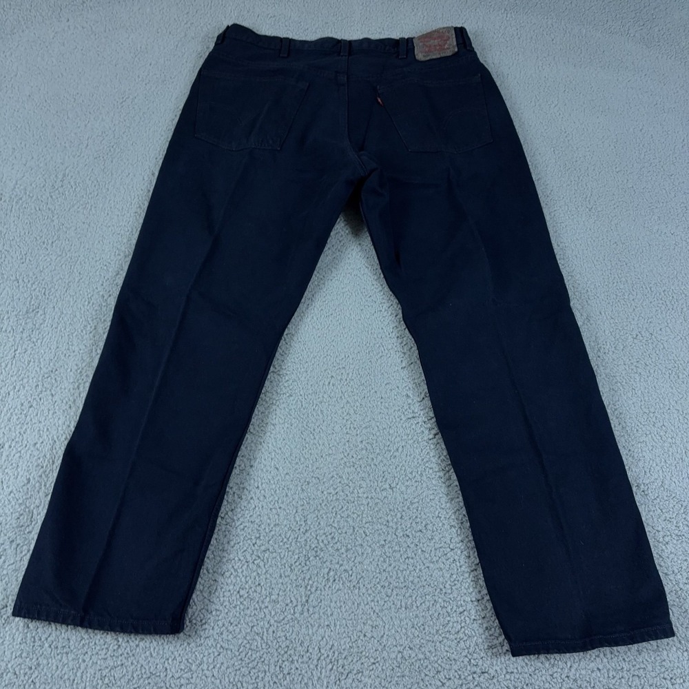 VINTAGE Levis Jeans Mens 38x32 Blue 505 Regular Fit Straight Dark Wash Y2K Denim